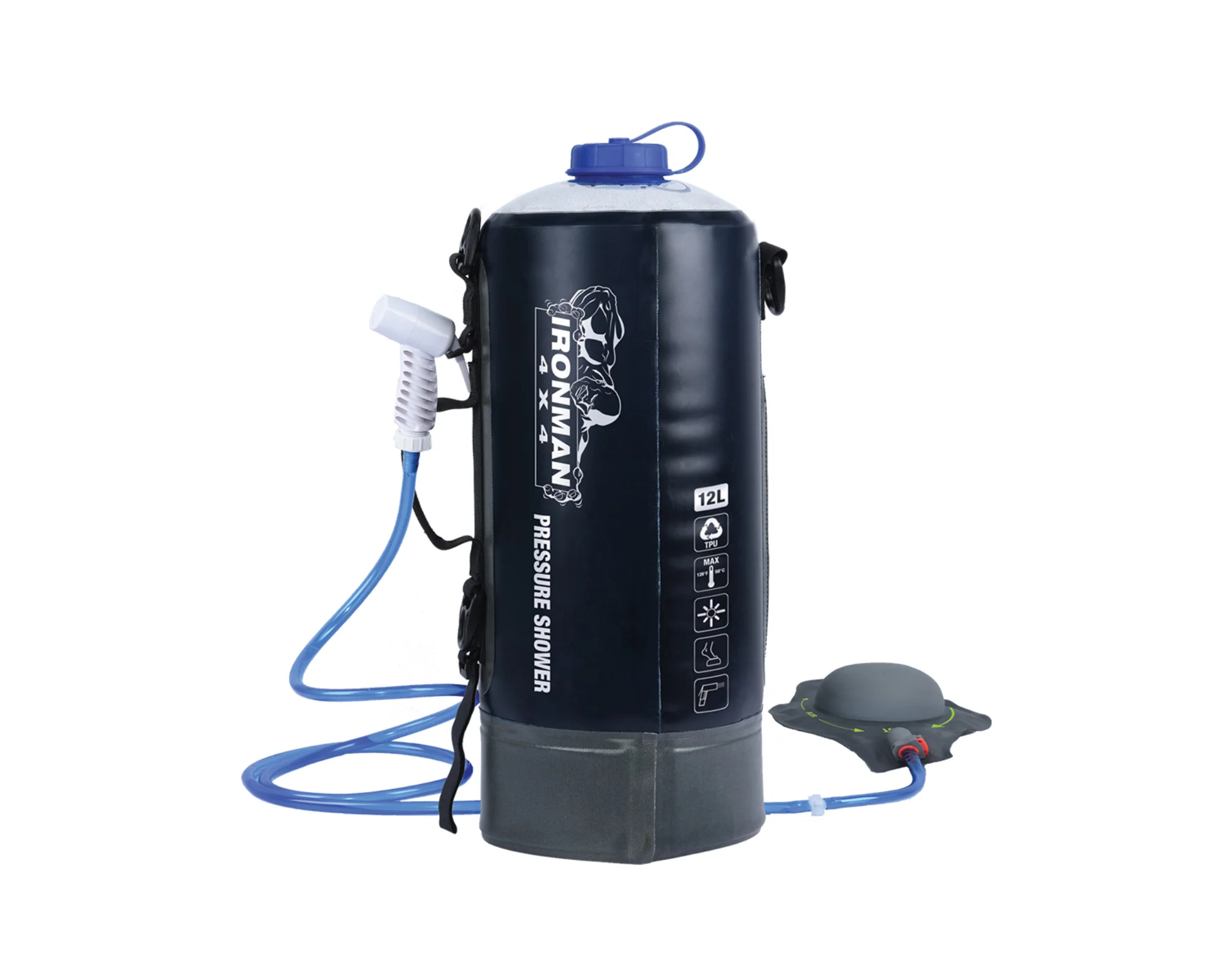 3 Gallon (12L) Portable Camping Pressure Solar Shower - Image 5