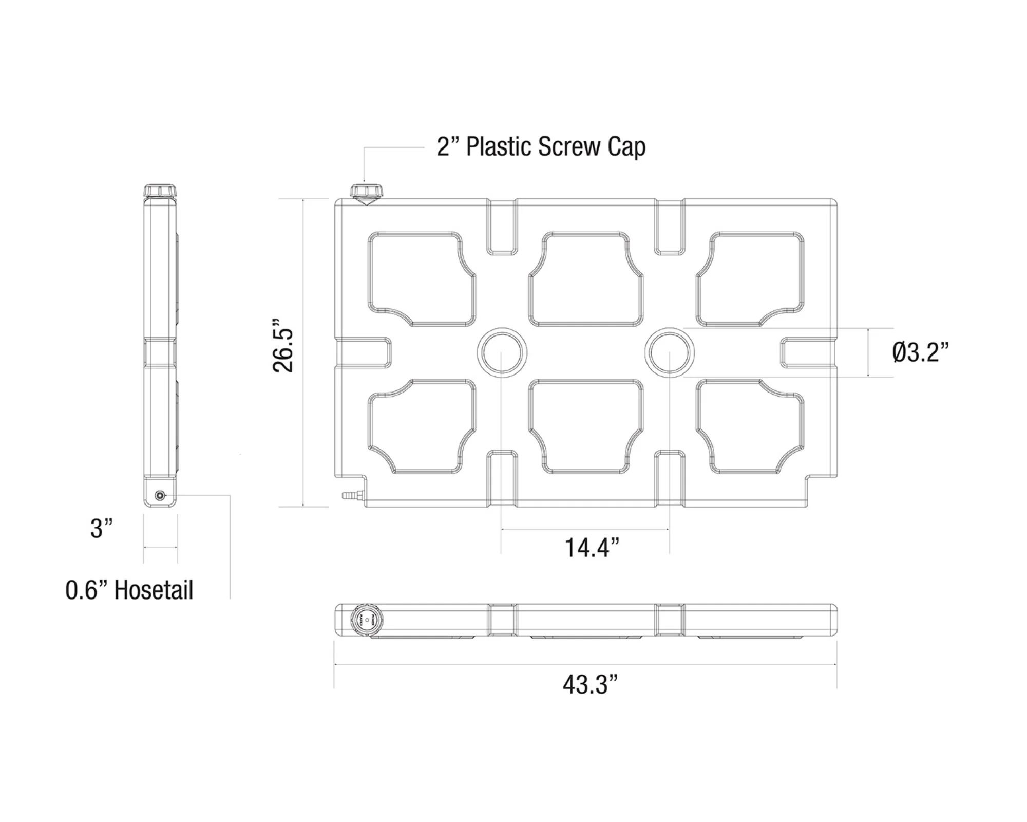 40L Vertical Water Tank - 10.6 Gal - Image 4